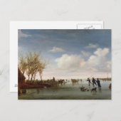オランダの風景(スケーター付) ポストカード (正面/裏面)