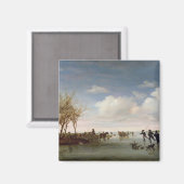 オランダの風景（スケーター付） マグネット (正面/裏面)