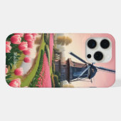 オランダの風車のカスタム名 iPhoneケース (裏面横)