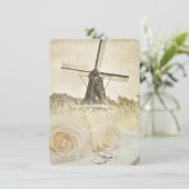 オランダの風車の結婚式招待状 招待状 (スタンド正面)