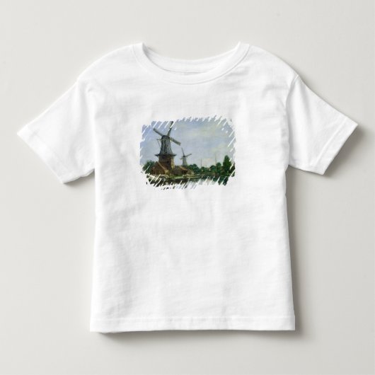 オランダの風車1884年 トドラーTシャツ (正面)