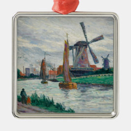 オランダの風車(オランダ) メタルオーナメント