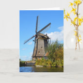オランダの風車 カード (黄色い花)
