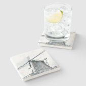 オランダの風車 ストーンコースター (横)