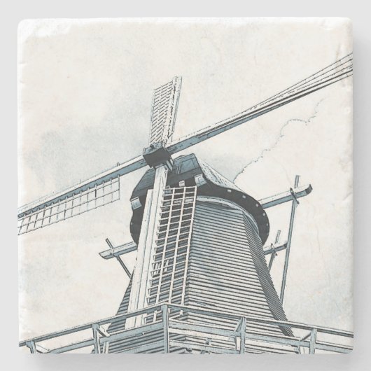 オランダの風車 ストーンコースター (正面)