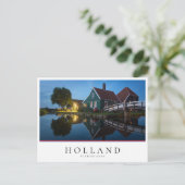 オランダの黄昏時にチーズ農家 ポストカード (スタンド正面)