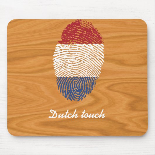 オランダのtouchの指紋の旗 マウスパッド (正面)