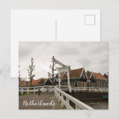 オランダのVolendamにある古い橋 ポストカード (正面/裏面)