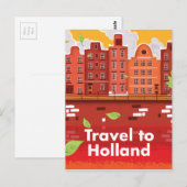 オランダへの旅行 ヴィンテージポスター ポストカード (正面/裏面)