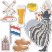 オランダをテーマにしたデカール シール (正面)