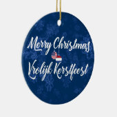 オランダアメリカン・バイリンガル・ホリデー装飾 セラミックオーナメント (右)