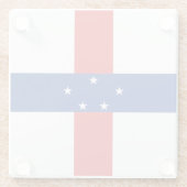 オランダアンティル国旗 ガラスコースター (裏面)