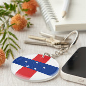 オランダアンティル国旗 キーホルダー (正面右)