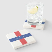 オランダアンティル国旗 ストーンコースター (横)