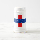 オランダアンティル国旗 ビールジョッキ (中央)