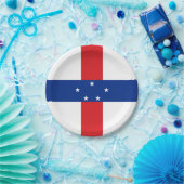 オランダアンティル国旗 ペーパープレート (パーティー)