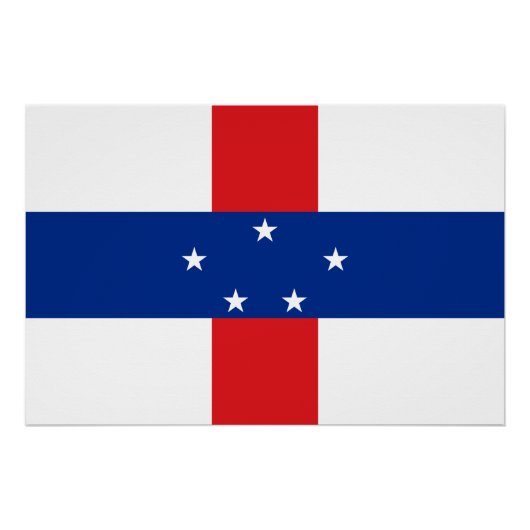 オランダアンティル国旗 ポスター (正面)