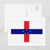 オランダアンティル国旗 ポストカード (正面/裏面)