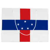 オランダアンティル国旗 ラージペーパーバッグ (裏面)