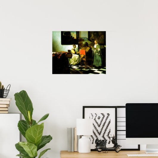 オランダアーティスト絵画バーメールのコンサート ポスター (ホームオフィス)