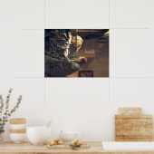 オランダアーティスト絵画バーメール天文学者 ポスター (キッチン)