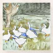 オランダアールヌーボーダックスアンドゲーゼ ガラスコースター (正面)