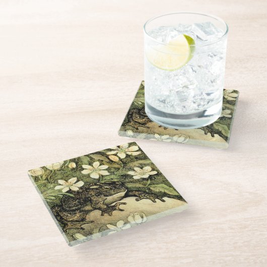 オランダアールヌーボートアドアンドドグウッド ガラスコースター (アングル)