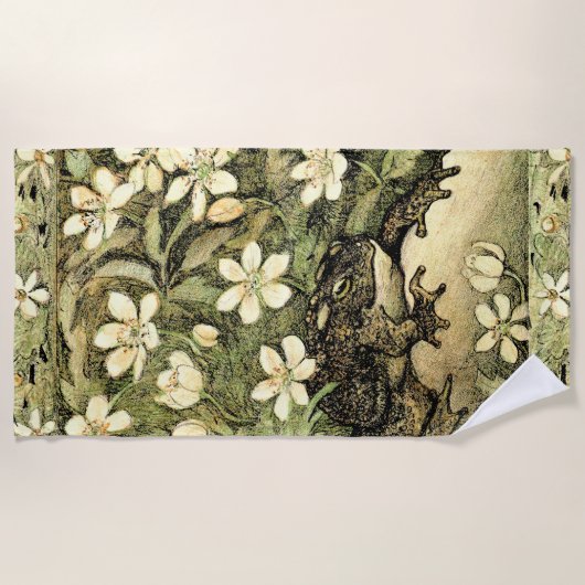 オランダアールヌーボートアドアンドドグウッド ビーチタオル (正面)