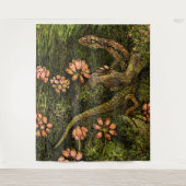 オランダアールヌーボートカゲとワイルドフラワー タペストリー (正面)