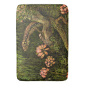 オランダアールヌーボートカゲとワイルドフラワー バスマット (正面縦)