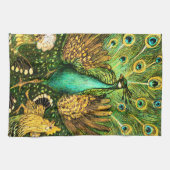 オランダアールヌーボーピーコックアンドチキンズ キッチンタオル (横)