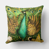 オランダアールヌーボーピーコックアンドチキンズ クッション (裏面)