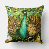 オランダアールヌーボーピーコックアンドチキンズ クッション (正面)