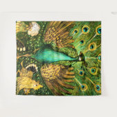 オランダアールヌーボーピーコックアンドチキンズ タペストリー (正面(横))