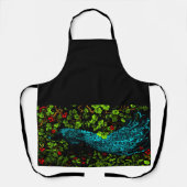 オランダアールヌーボーピーコックアンドバタフライ エプロン (正面)