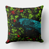 オランダアールヌーボーピーコックアンドバタフライ クッション (裏面)