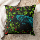 オランダアールヌーボーピーコックアンドバタフライ クッション (ブランケット)