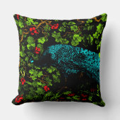 オランダアールヌーボーピーコックアンドバタフライ クッション (正面)