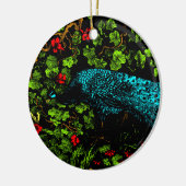 オランダアールヌーボーピーコックアンドバタフライ セラミックオーナメント (左)