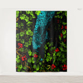 オランダアールヌーボーピーコックアンドバタフライ タペストリー (正面)