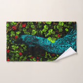 オランダアールヌーボーピーコックアンドバタフライ バスタオルセット (ハンドタオル)