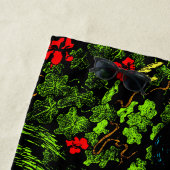 オランダアールヌーボーピーコックアンドバタフライ ビーチタオル (インサイチュ)