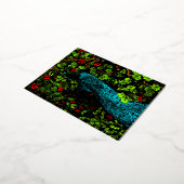 オランダアールヌーボーピーコックアンドバタフライ 箔シーズンポストカード (回転した状態)