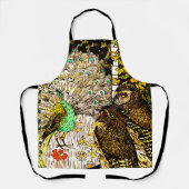 オランダアールヌーボーピーコックアンドフール エプロン (正面)