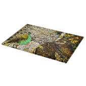 オランダアールヌーボーピーコックアンドフール カッティングボード (角)