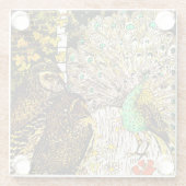 オランダアールヌーボーピーコックアンドフール ガラスコースター (裏面)