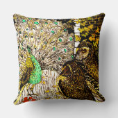 オランダアールヌーボーピーコックアンドフール クッション (裏面)