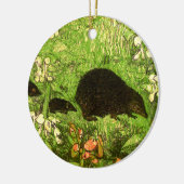 オランダアールヌーボーヘッジホッグとベビー セラミックオーナメント (左)