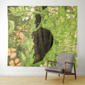 オランダアールヌーボーヘッジホッグとベビー タペストリー (インサイチュ(横))