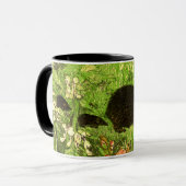 オランダアールヌーボーヘッジホッグとベビー マグカップ (正面左)